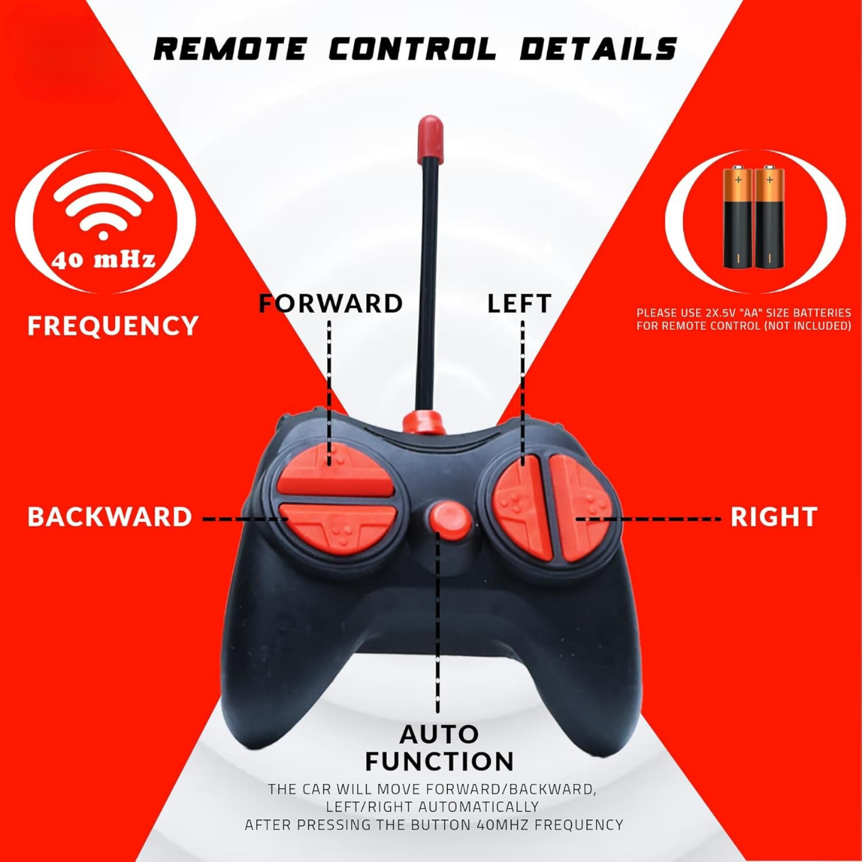 SpinX RC Stunt Car - Red