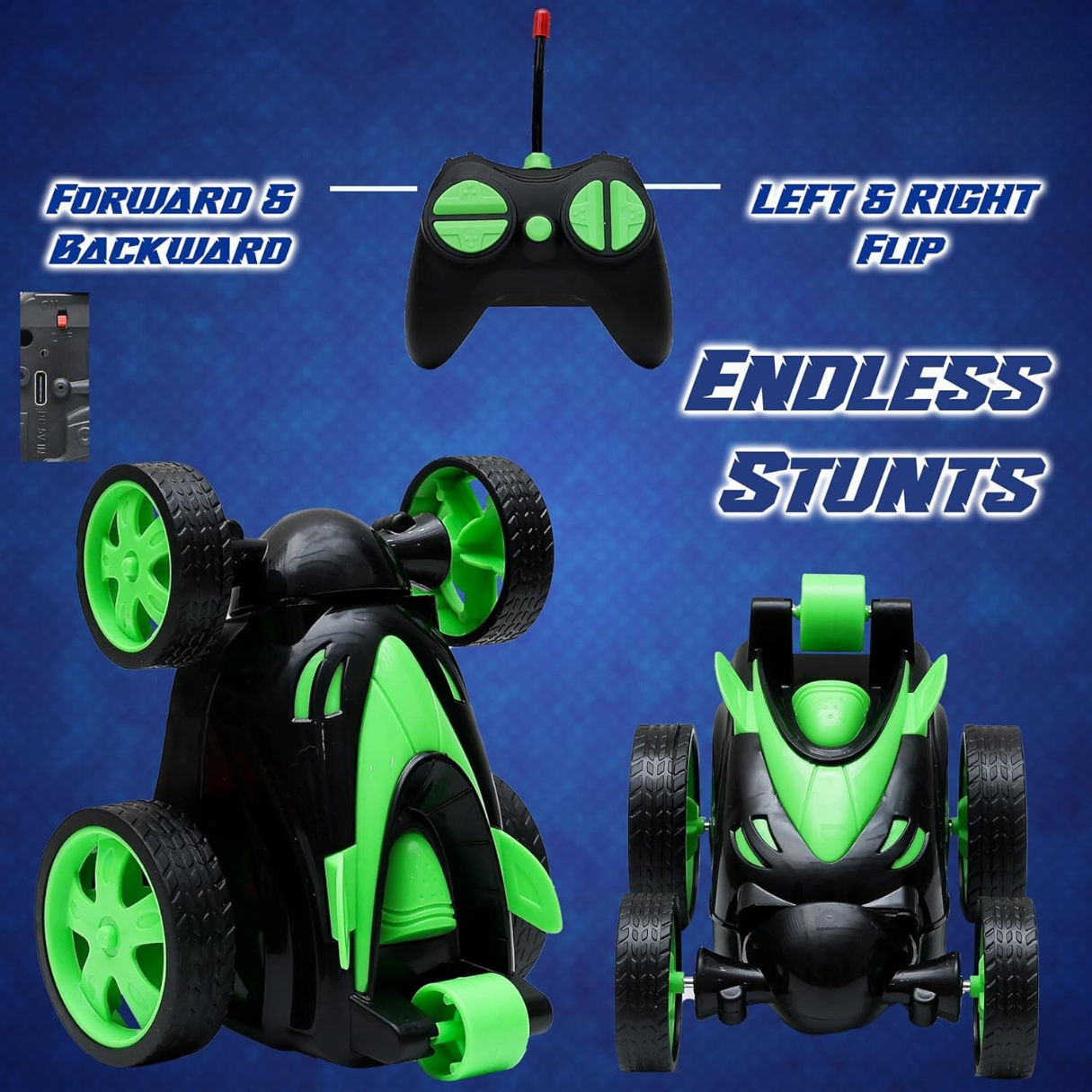 SpinX RC Stunt Car - Green
