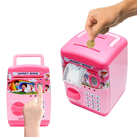 Finger Print Piggy Bank - Pink