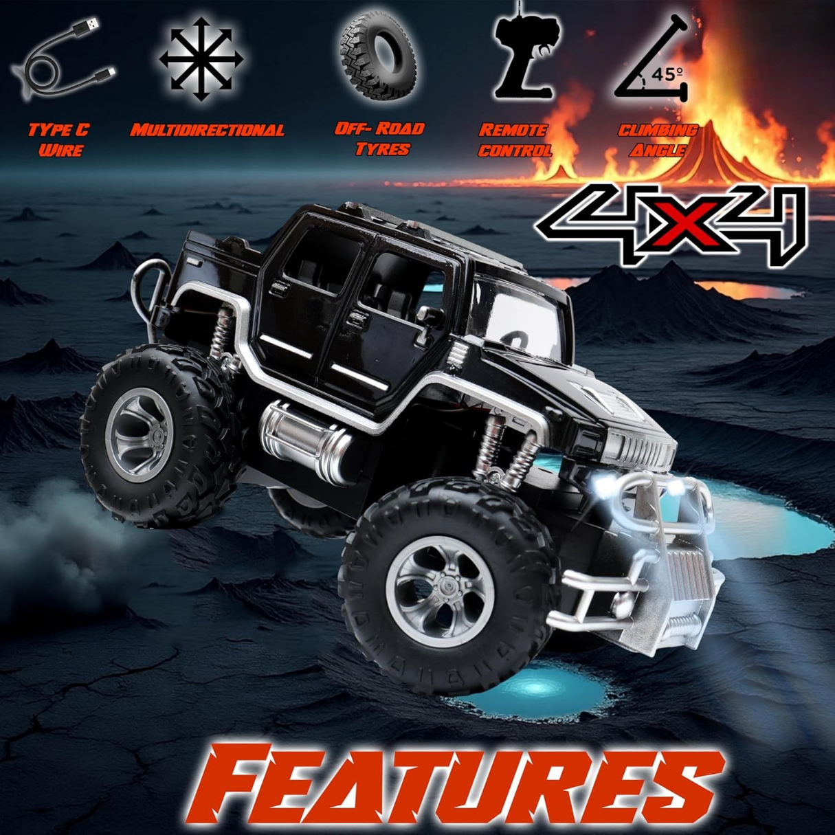 Hummer 4X4 RC Car - Black