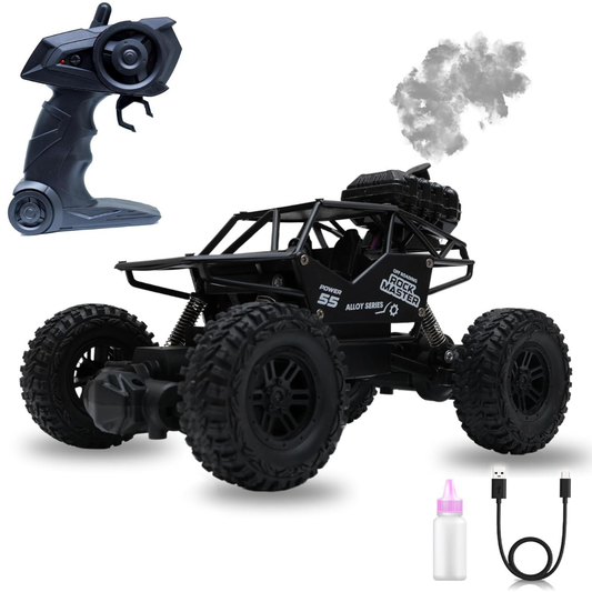 Rock Crawler RC Car with Smoke - Black