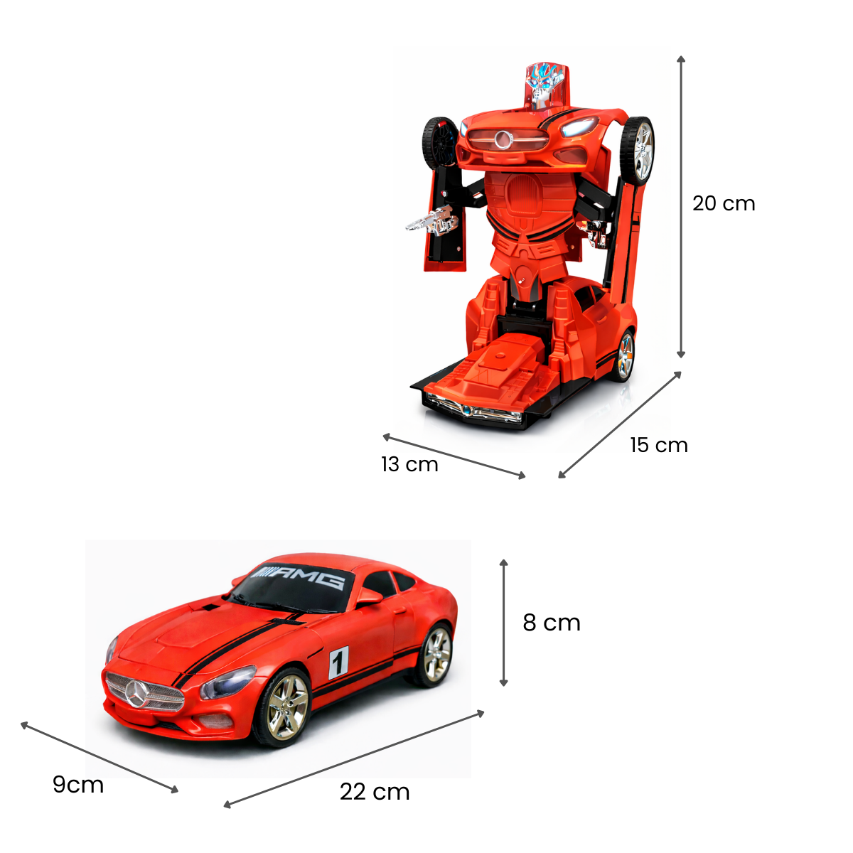 Transformer Auto 2 in 1 Robot Car - Red