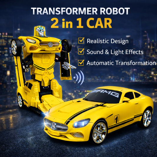 Transformer Auto 2 in 1 Robot Car - Yellow