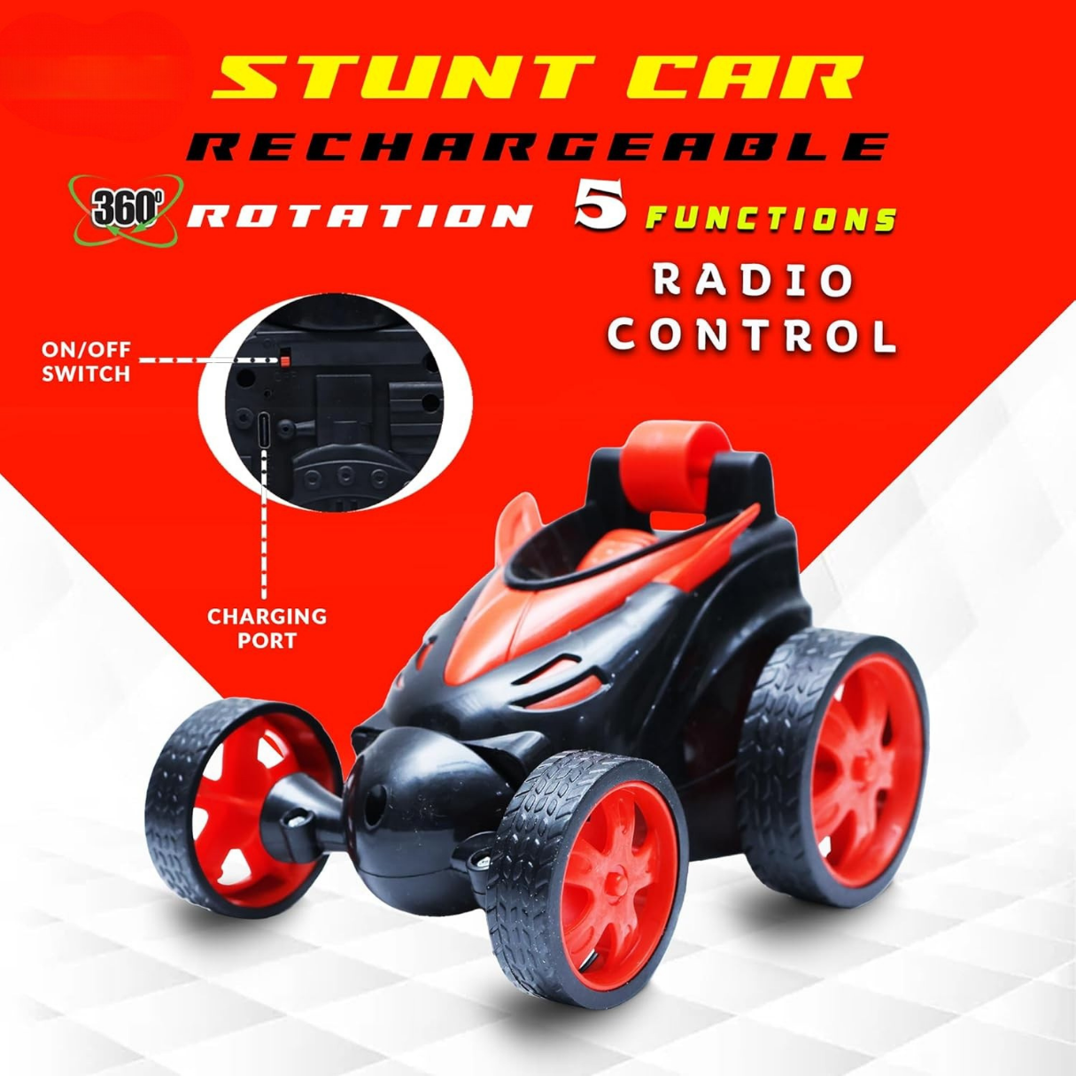 SpinX RC Stunt Car - Red