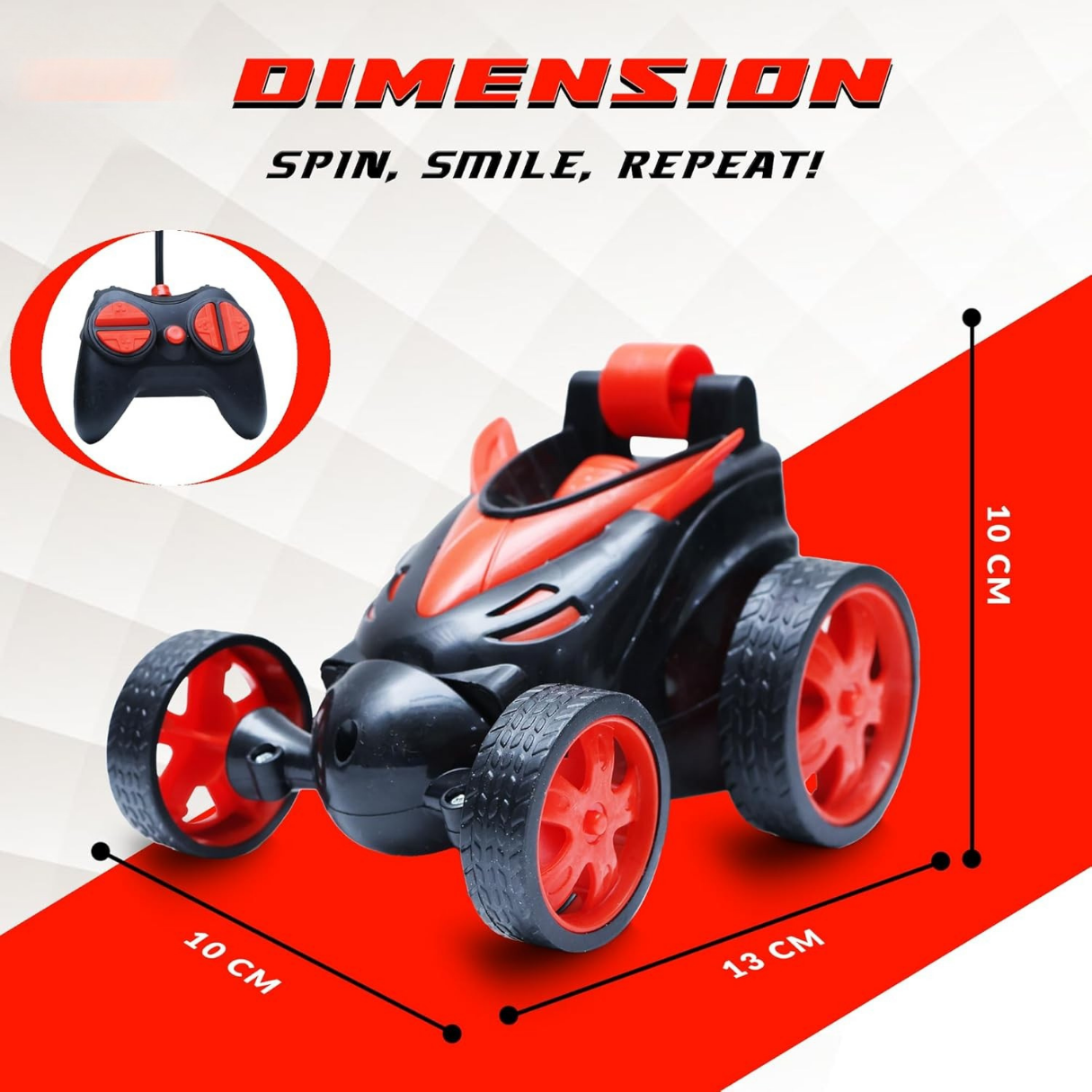 SpinX RC Stunt Car - Red