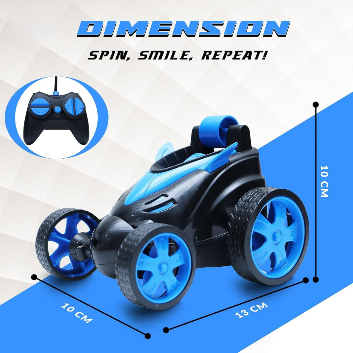 SpinX RC Stunt Car - Blue
