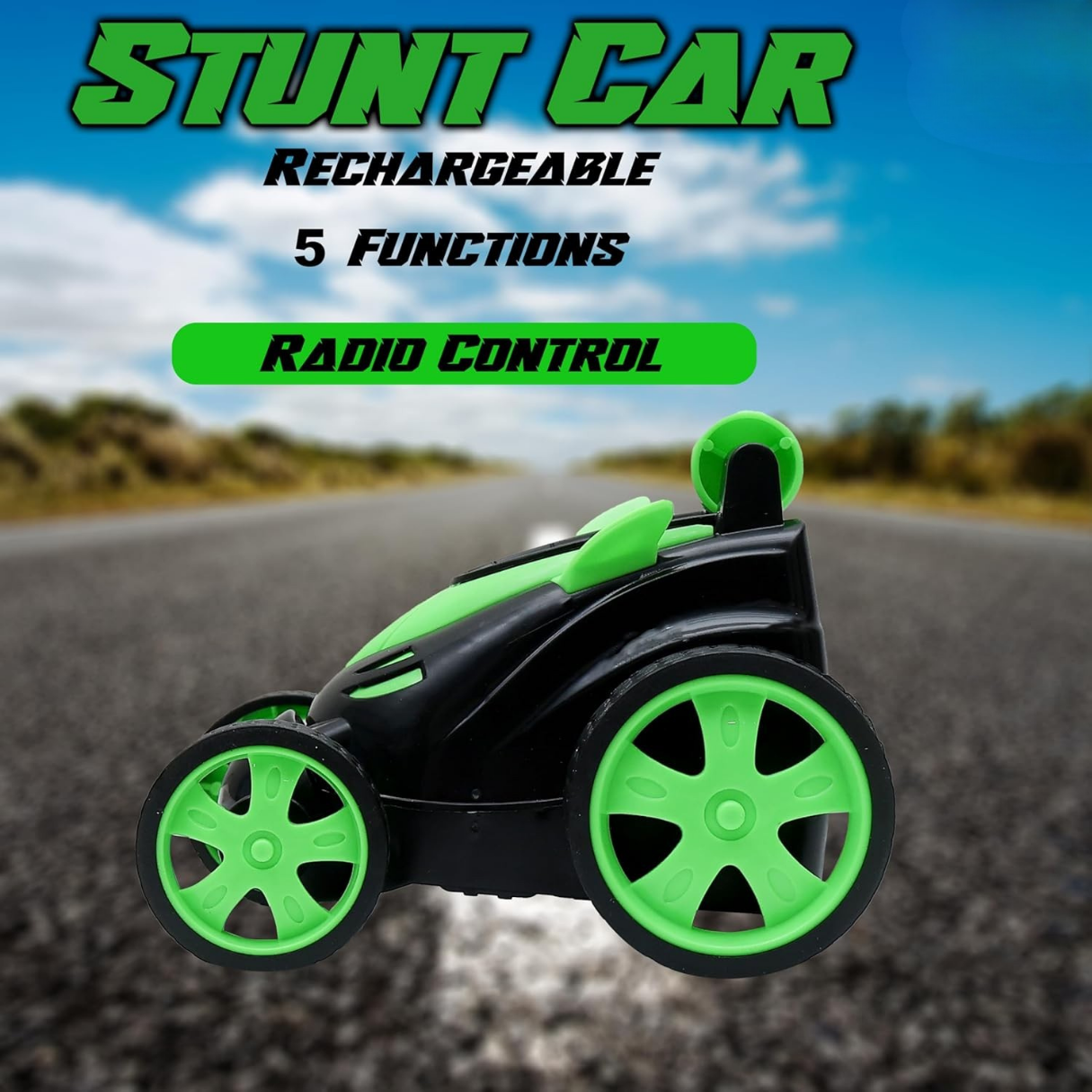 SpinX RC Stunt Car - Green