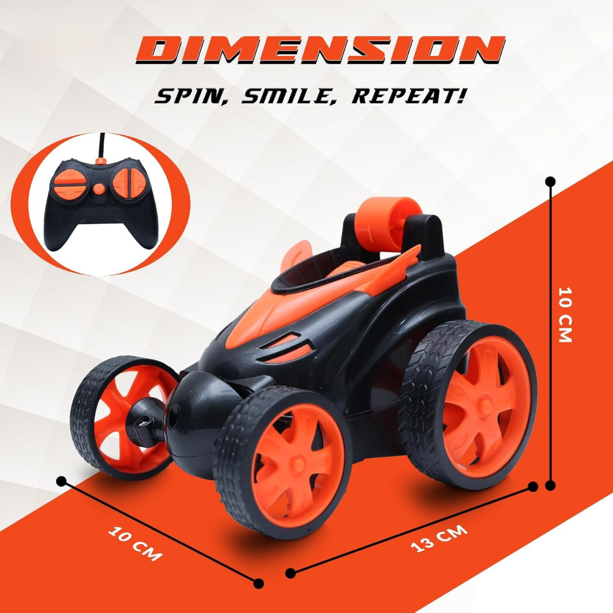 SpinX RC Stunt Car - Orange