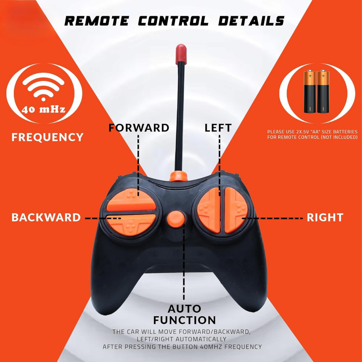 SpinX RC Stunt Car - Orange