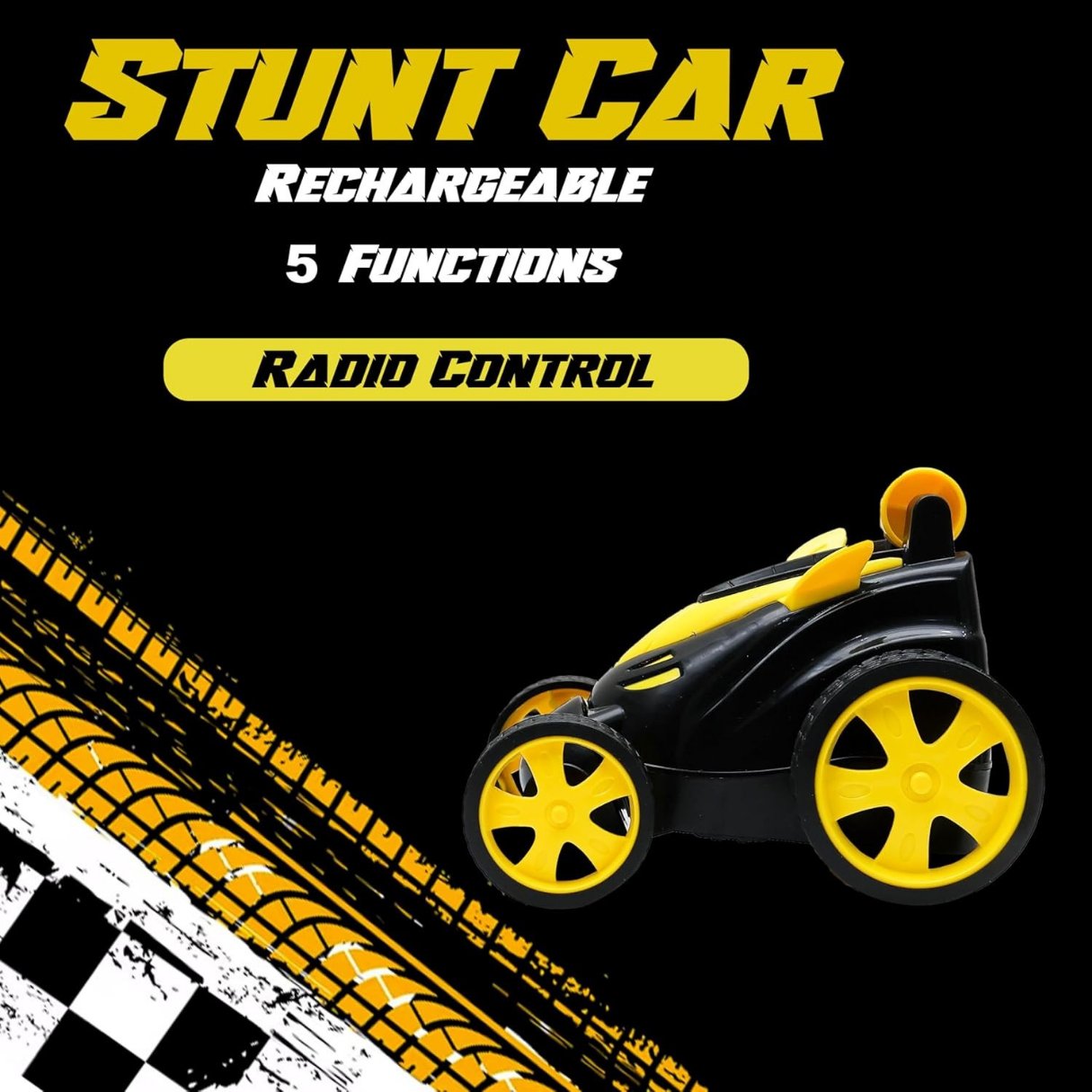 SpinX RC Stunt Car - Yellow