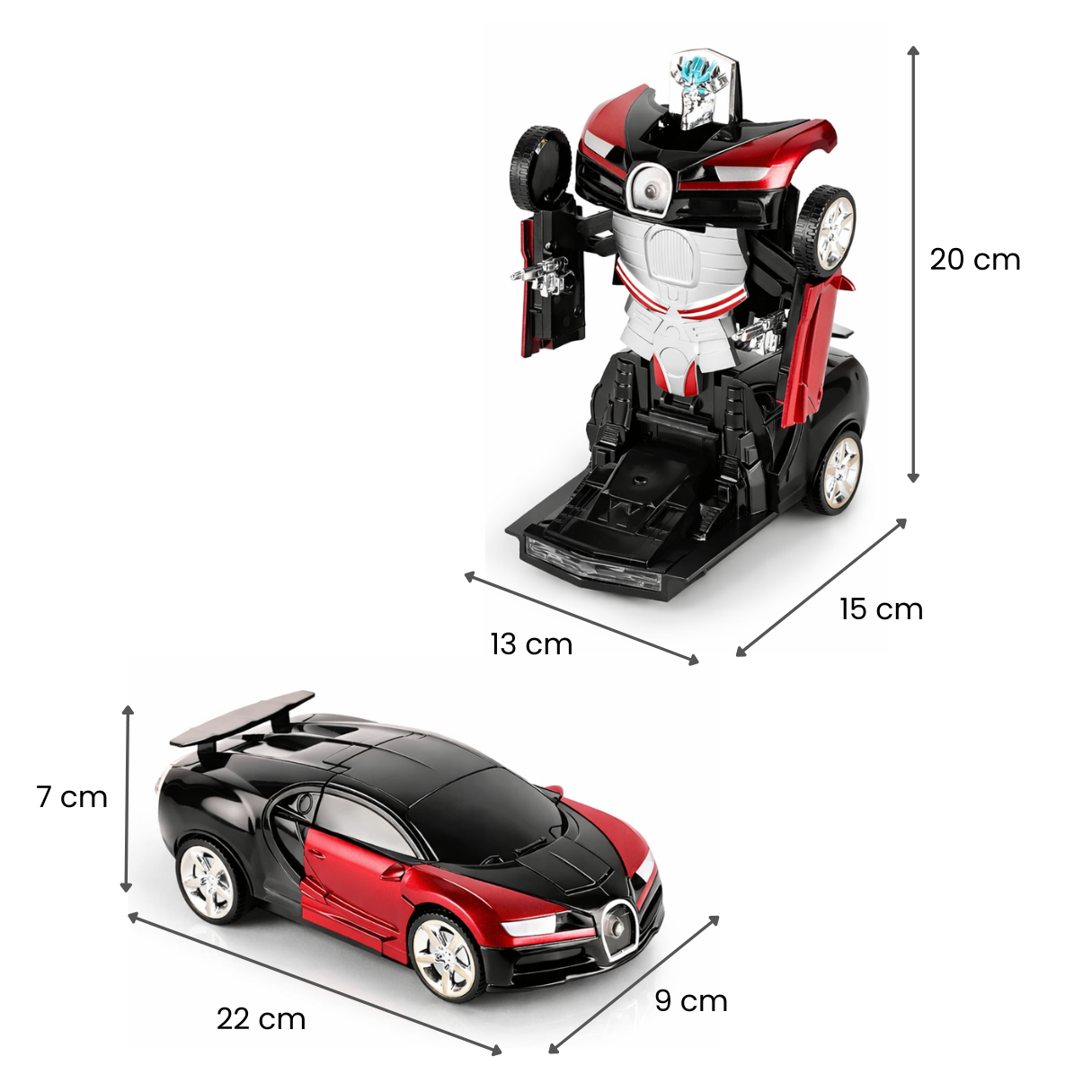Mecha Transformer 2 in 1 Robot Car - Red