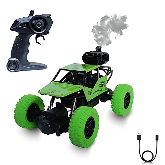 Rock Crawler RC Car with Smoke - Green