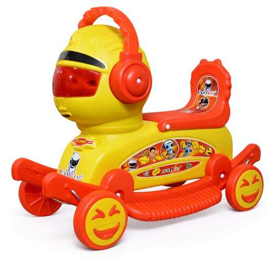 Mr. Robot 2-in-1 Ride-On & Rocker - Yellow & Red