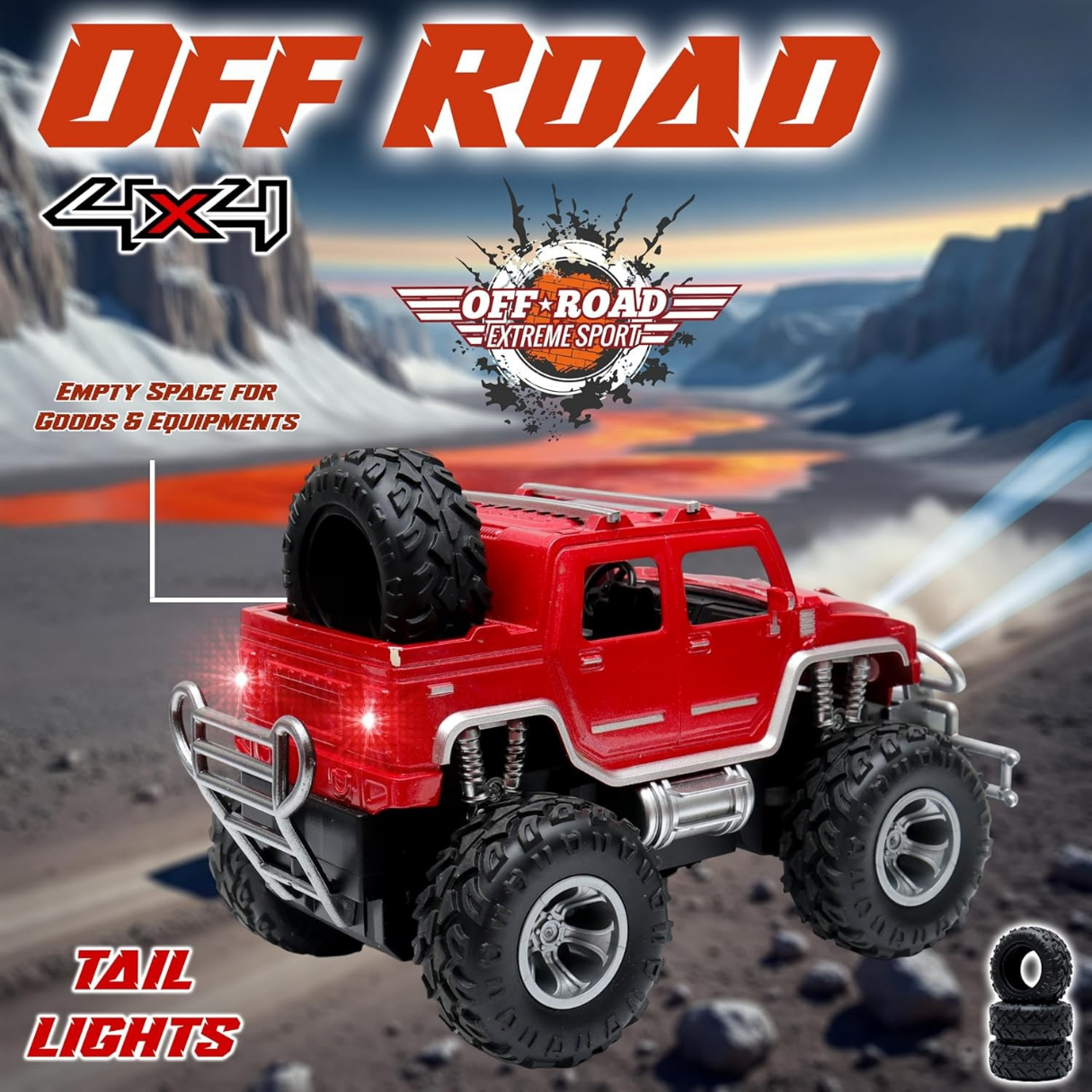 Hummer 4X4 RC Car - Red